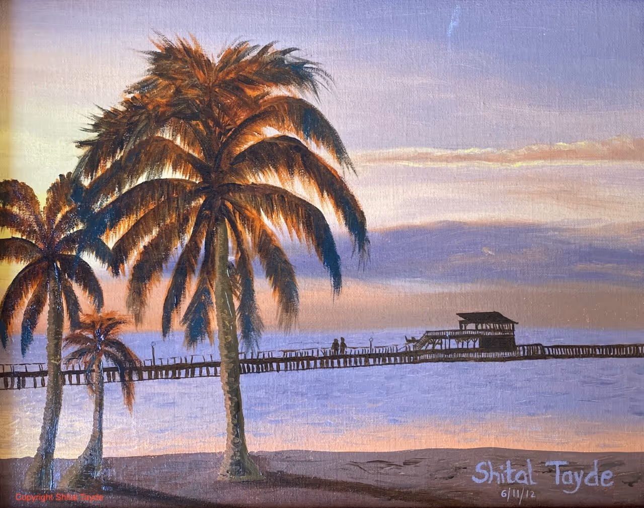 Beach Sunset painting by Shital Tayde