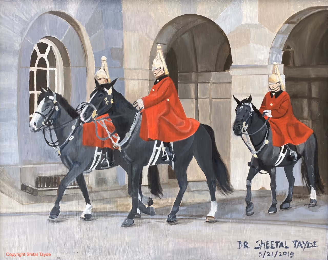 English Guards painting by Shital Tayde