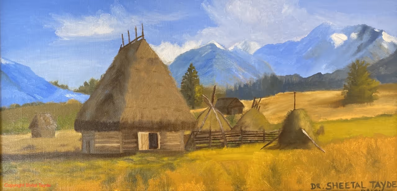 Serene Hut painting by Shital Tayde