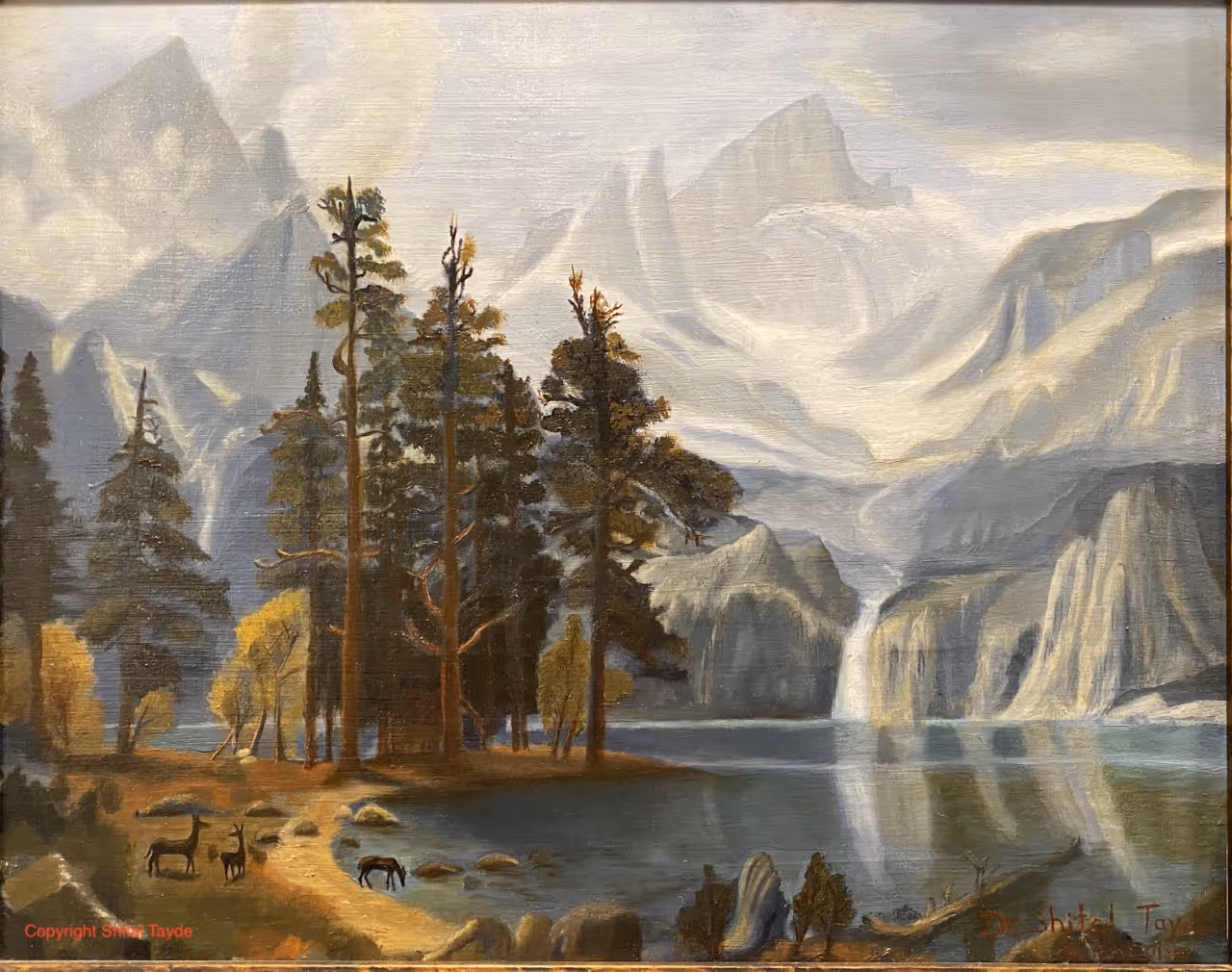 Sierra Nevada Mountains (after Albert Bierstadt) painting by Shital Tayde