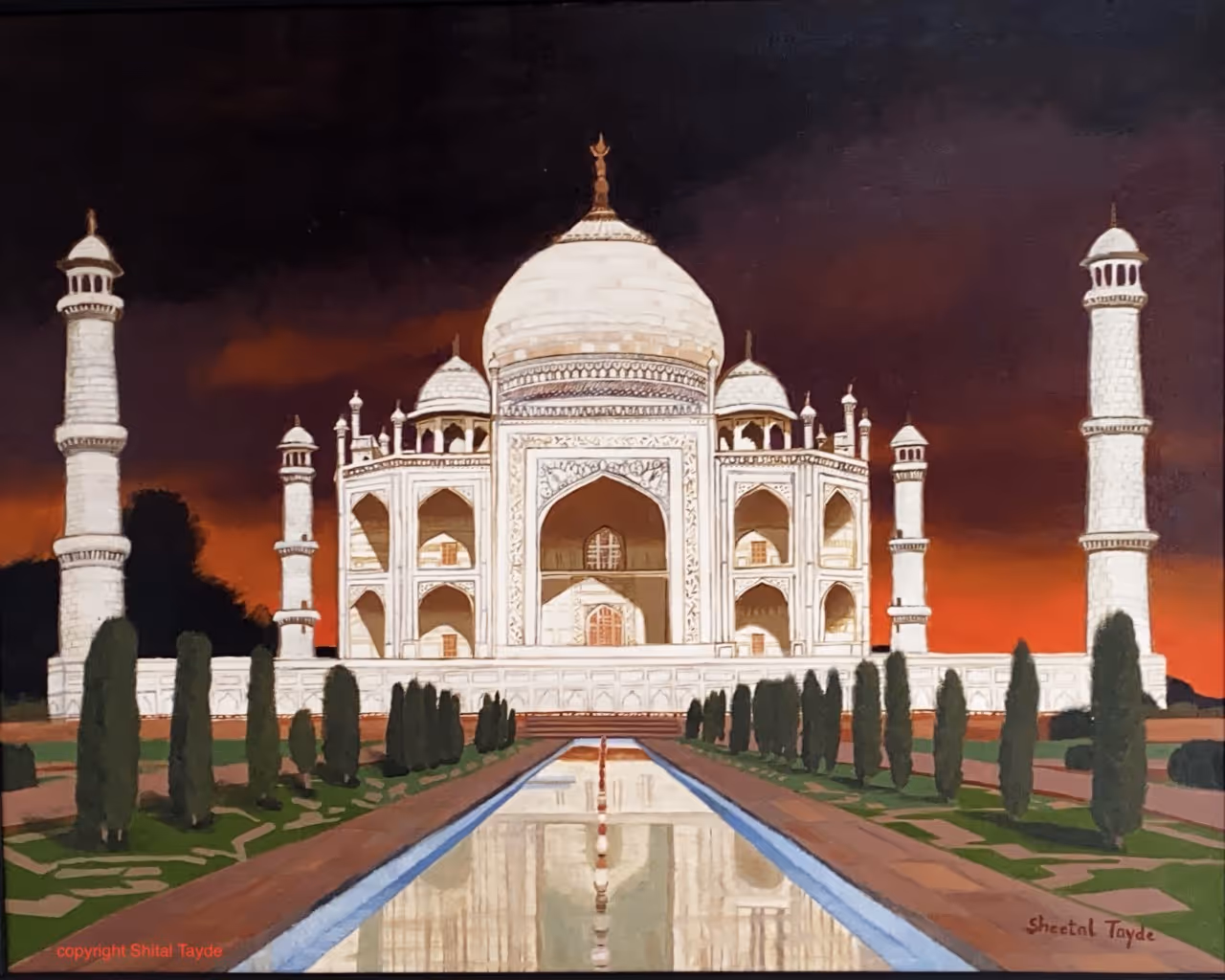 Taj Mahal painting by Shital Tayde